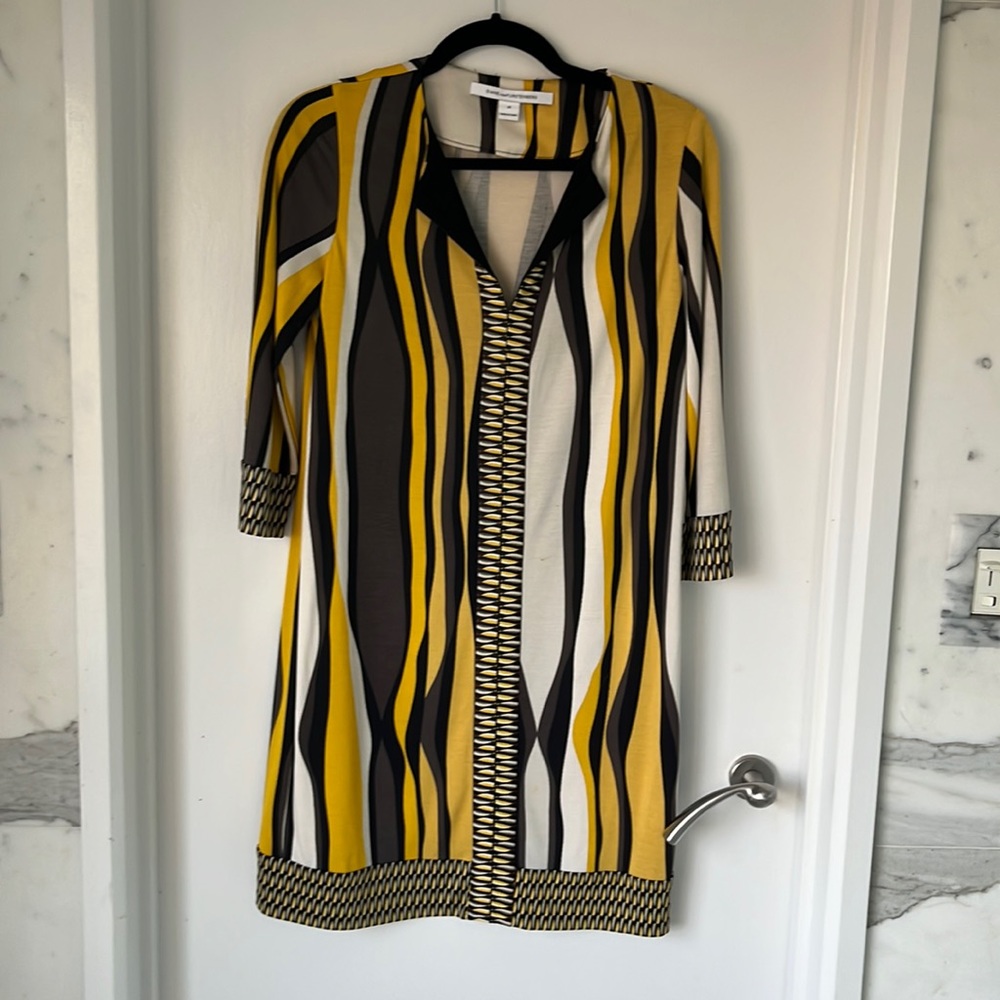 Diane Von Furstenberg Brown and Yellow dress